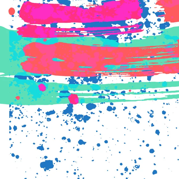 Vector abstracto artístico gráfico colorido tinta gotas textura fondo plantilla — Vector de stock
