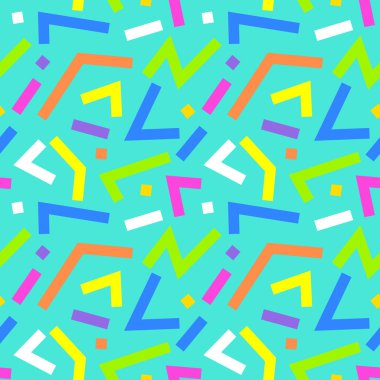 Vektör soyut geometrik Dikişsiz desen arka plan. Çizgiler, üçgen ve kare.