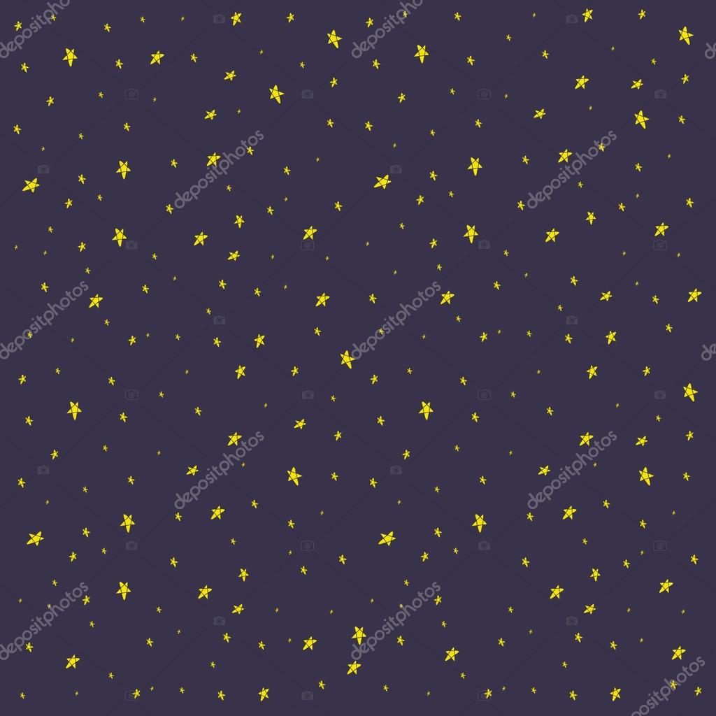 Vector Hand Drawing Cute Cartoon Stars Pattern Background Vector Image By C Ingaart Vector Stock