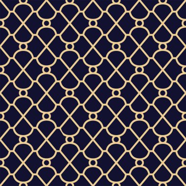 Dalgalı çizgileri olan Arap tarzında soyut geometrik desen. Kusursuz bir vektör arkaplanı..