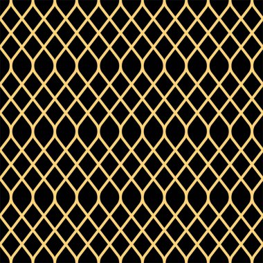 Arap tarzında soyut bir model. Kusursuz vektör arkaplanı. Altın ve siyah dokular. Grafiksel modern desen
