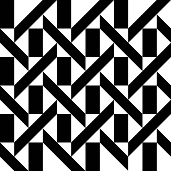 Geometric Vector Pattern Black White Triangles Geometric Modern Ornament Seamless — Stock Vector