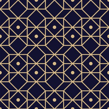 Arap tarzında soyut bir model. Kusursuz bir geçmişi var. Koyu mavi ve altın desenli. Grafiksel modern desen