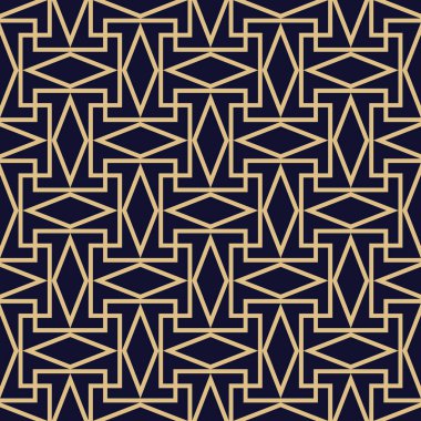 Vektör kusursuz desen. Modern stil dokusu. Kalın elementlerle geometrik fayanslar tekrarlanıyor.