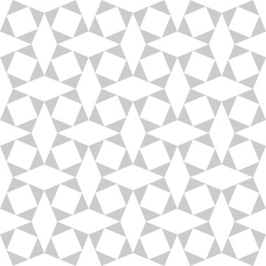 Gri ve beyaz vektör arkaplanlı soyut geometrik dikişsiz desen
