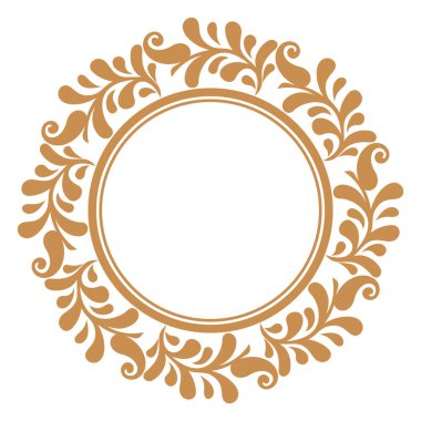 Dekoratif çerçeve. Doğu tarzı Floral altın sınırında tasarım için zarif bir vektör unsuru. Dantel illüstrasyonu