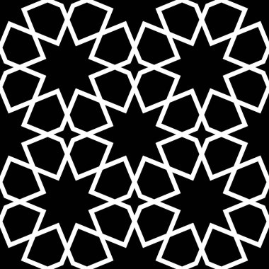 Arapça geometrik dikişsiz süsleme deseni.