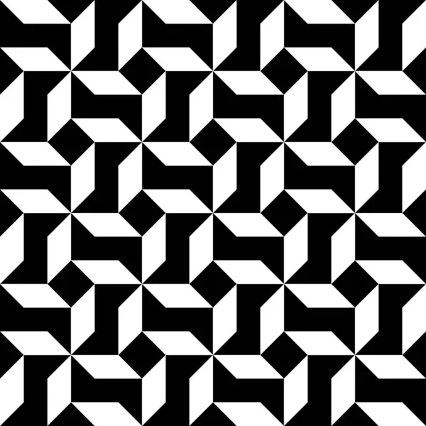 Abstract Geometric Seamless Modern Black White Pattern — Stock Vector