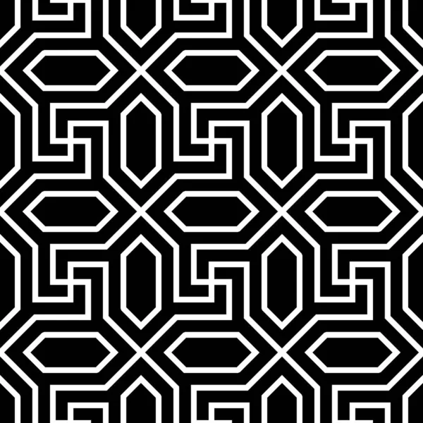 Çizgili ve çizgili soyut geometrik desen. Kusursuz vektör arkaplanı. Siyah beyaz süs. Basit grafik tasarımı