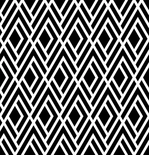 Abstract Geometric Seamless Pattern Stripes Black White Texture Vector Background — Stock Vector