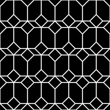 Soyut geometrik dikişsiz desen. Siyah ve beyaz grafik tasarım illüzyonu. vektör arkaplanı.