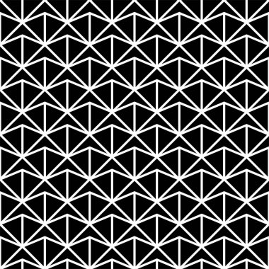 Soyut geometrik dikişsiz desen. siyah ve beyaz sanat deco elmas ışınları vektör arkaplan.