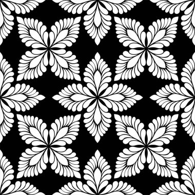 Soyut, pürüzsüz desen. Çiçekli elementlerle. vektör arkaplanı.