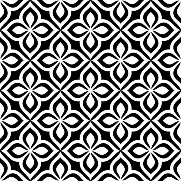 抽象的几何无缝图案 黑白图形现代观赏性矢量背景 — 图库矢量图片