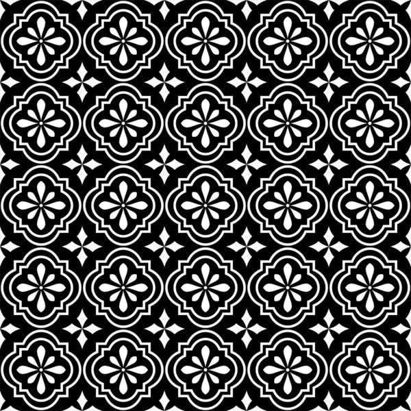 几何无缝花纹 包装用装饰品 黑白图形矢量背景 — 图库矢量图片
