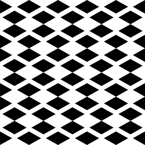 Soyut geometrik dikişsiz desen. Eşkenar dörtgen satranç arka planı siyah ve beyaz. Geçmişi. Vektör illüstrasyonu.