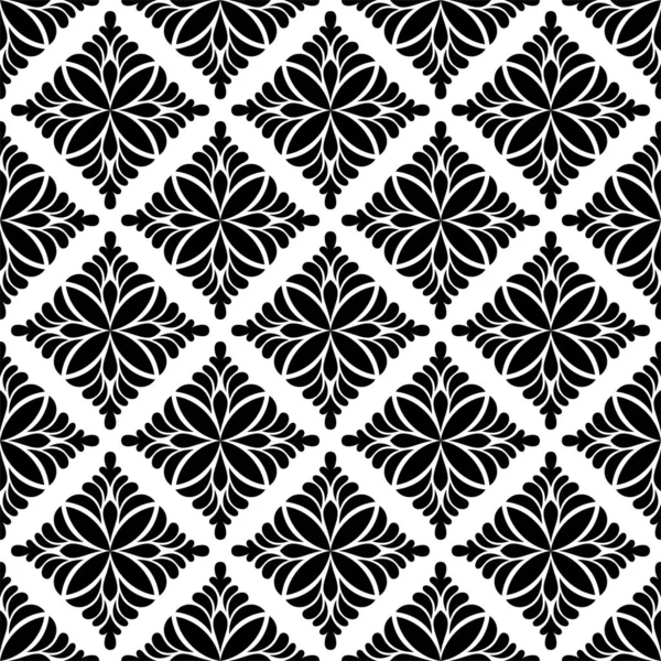 Soyut, dikişsiz, çiçeksiz bir damaske. Süslü biçim vektör arkaplanı.