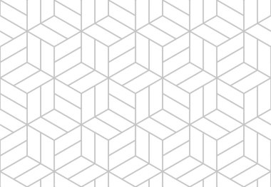Soyut geometrik dikişsiz desen. Gri ve beyaz. Modern stil dokusu tekrarlayan vektör arkaplanı.