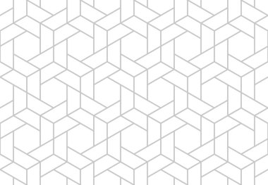 Soyut geometrik dikişsiz desen. Gri ve beyaz. Grafiksel modern model. Vektör arkaplanı.