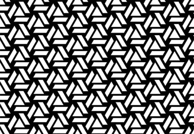 Soyut geometrik dikişsiz desen. Vektör geçmişine sahip. Siyah beyaz dokular. Grafiksel modern desen.