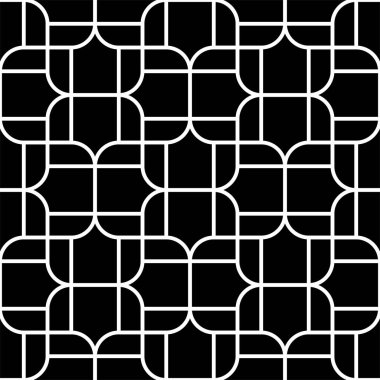 Soyut geometrik dikişsiz desen. Vektör geçmişine sahip. Siyah beyaz dokular. Grafiksel modern desen.