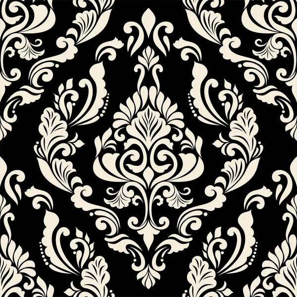 Abstraktes Nahtloses Damastmuster Königliche Viktorianische Textur Für Tapeten Element Klassischer — Stockvektor