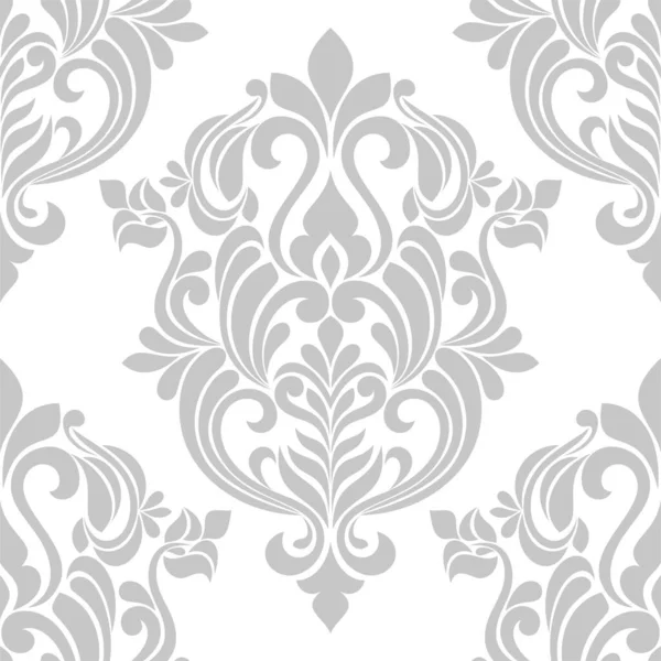 Motif Sans Couture Damassé Floral — Image vectorielle