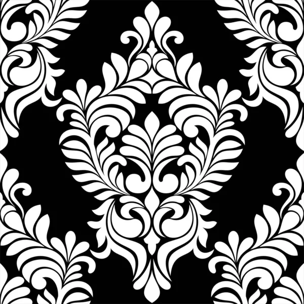 Abstraktes Nahtloses Damastmuster Königliche Viktorianische Textur Für Tapeten Element Klassischer — Stockvektor