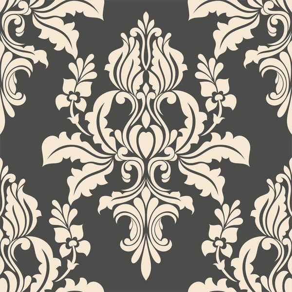 Damask pürüzsüz desen. element. Klasik lüks eski moda Viktorya dokusu çiçek, duvar kağıtları, tekstil, ambalaj vektörü arka planı.