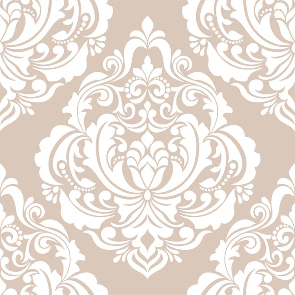 Damast Naadloos Patroon Voor Wallpapers Elegante Luxe Textuur Bloemen Ornament — Stockvector