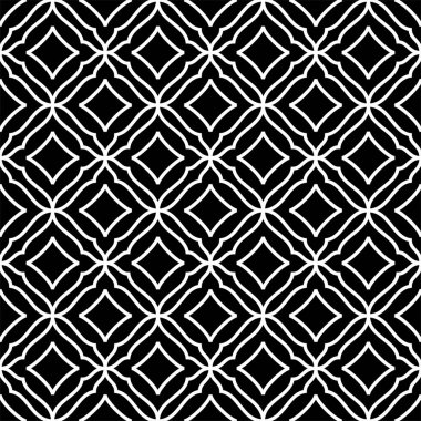 Soyut geometrik tasarım elemanı. Siyah ve beyaz. Grafiksel süsleme kraliyet duvar kağıdı vektör arkaplanı.