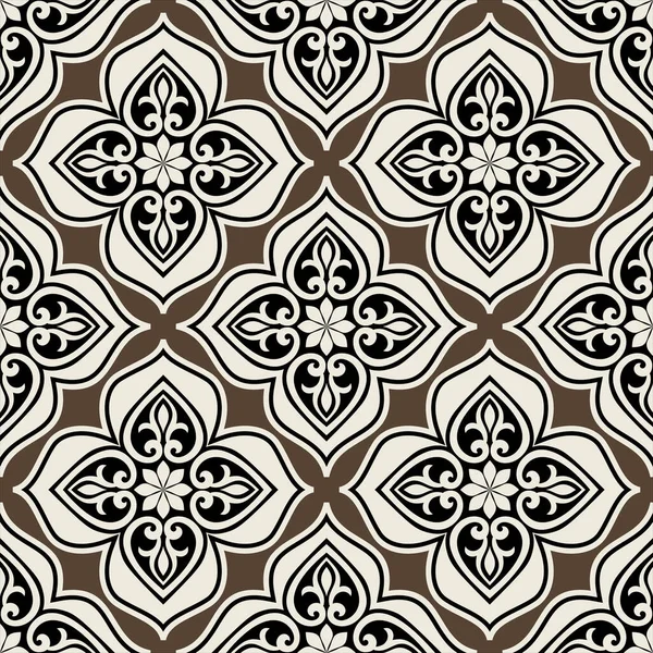 Soyut, pürüzsüz desen. Süslü çiçekli kumaş süsleme arka planı. Vektör illüstrasyonu.