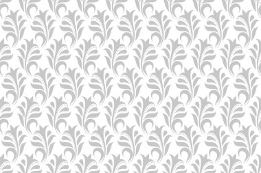 Damask pürüzsüz desen. Duvar kağıtları, zarif lüks dokular için. Çiçek süsü barok. Vektör arkaplanı.