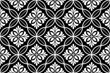 Soyut geometrik dikişsiz desen. Siyah ve beyaz. Modern stil dokusu. Vektör arkaplanı.