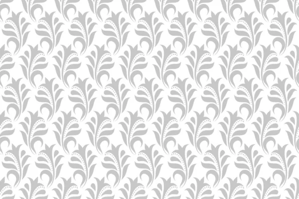 Damask pürüzsüz desen. Duvar kağıtları, zarif lüks dokular için. Çiçek süsü barok. Vektör arkaplanı.