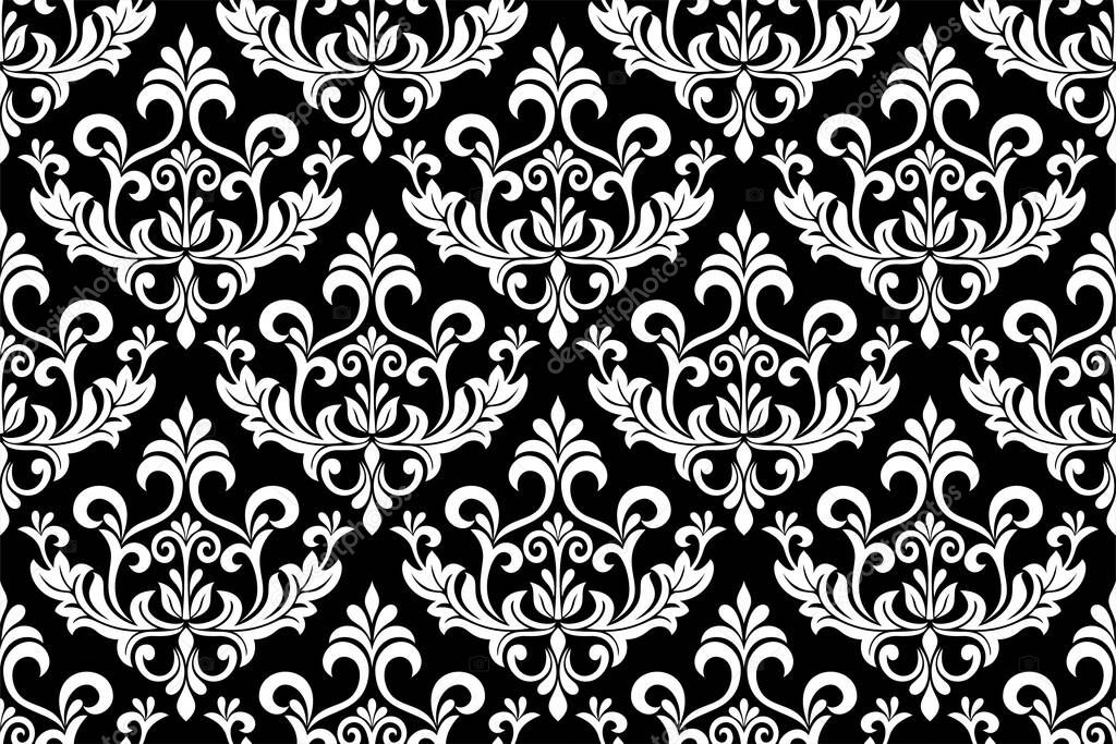 Damask seamless pattern. for Wallpapers, elegant luxury texture. Floral ornament baroque. Vector background.