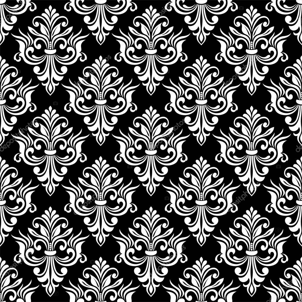 Damask seamless pattern. for Wallpapers, elegant luxury texture. Floral ornament baroque. Vector background.