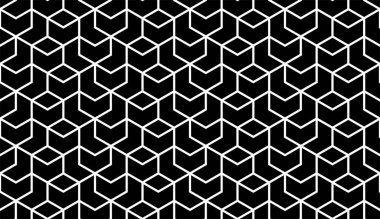 Soyut geometrik dikişsiz desen. Vektör geçmişine sahip. Siyah beyaz dokular. Grafiksel modern desen.