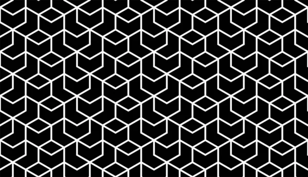 Absztrakt Geometriai Zökkenőmentes Minta Vektoros Háttérrel Fekete Fehér Textúra Grafikus — Stock Vector