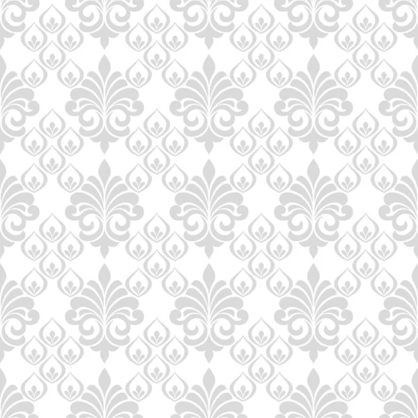 Çiçeksiz desen. Gri ve beyaz unsurlar. Duvar kağıdı, kumaş, ambalaj, ambalaj. Çiçek süsü. Vektör arkaplanı.