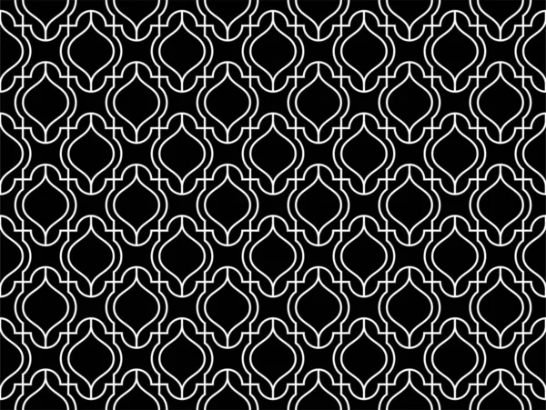 Patrón Geométrico Abstracto Sin Costura Blanco Negro Textura Moderna Elegante — Vector de stock