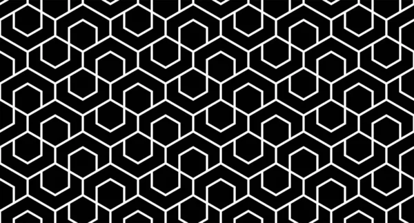 Absztrakt Geometriai Zökkenőmentes Minta Vektoros Háttérrel Fekete Fehér Textúra Grafikus — Stock Vector