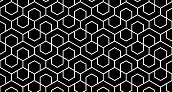 Abstract Geometric Seamless Pattern Vector Background Black White Texture Graphic — Stock Vector