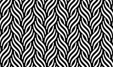 Çiçeksiz desen. Siyah ve beyaz element. Süs, duvar kağıdı, ambalaj, vektör arkaplanı için kumaş.