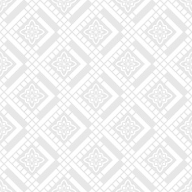 Soyut geometrik dikişsiz desen. Gri ve beyaz. Modern stil dokusu tekrarlayan vektör arkaplanı.