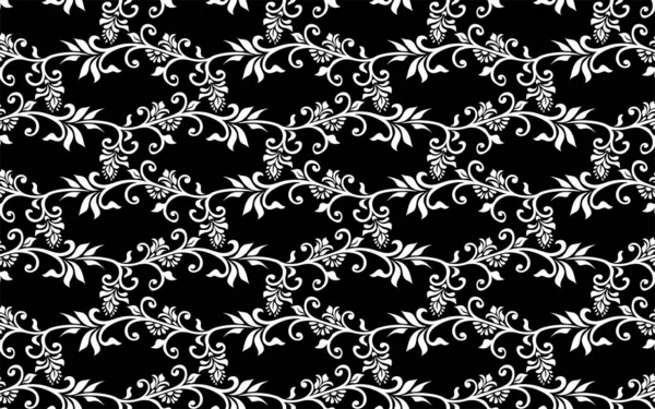 Çiçeksiz desen. Siyah ve beyaz element. Süs, duvar kağıdı, ambalaj, vektör arkaplanı için kumaş.