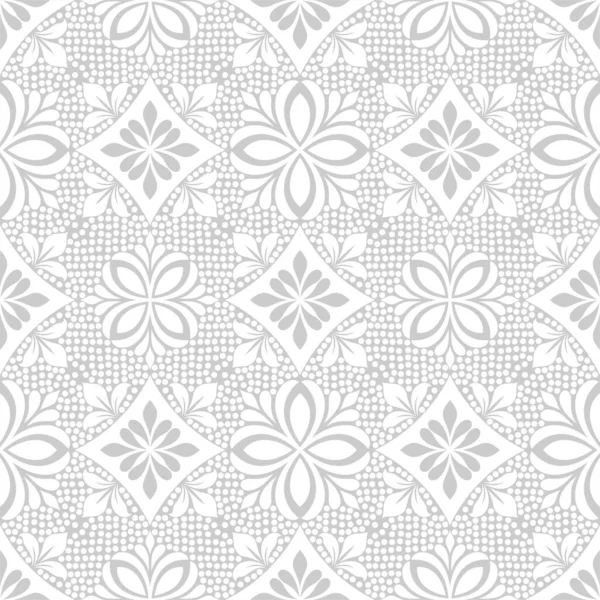 Çiçeksiz, soyut bir desen. Gri ve beyaz. Vektör arkaplanı.