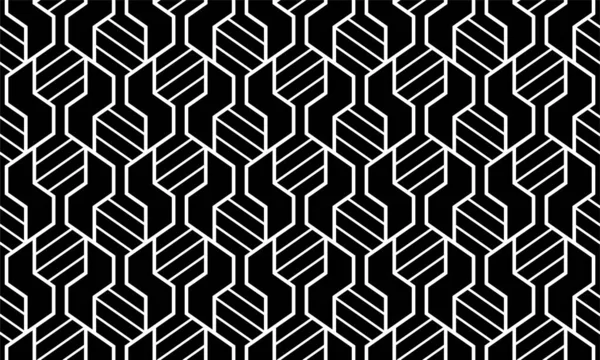 Abstract Geometric Seamless Pattern Vector Background Black White Texture Graphic — Stock Vector