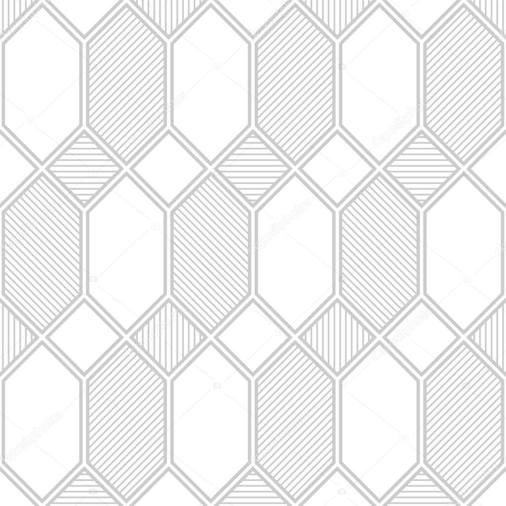 Abstract geometric seamless pattern. Gray and white. Modern stylish texture repeating vector background.