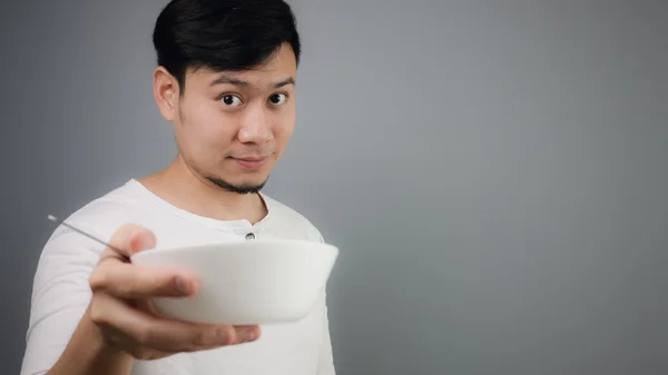 Азіатських людині холдингу білі чаші. — стокове фото